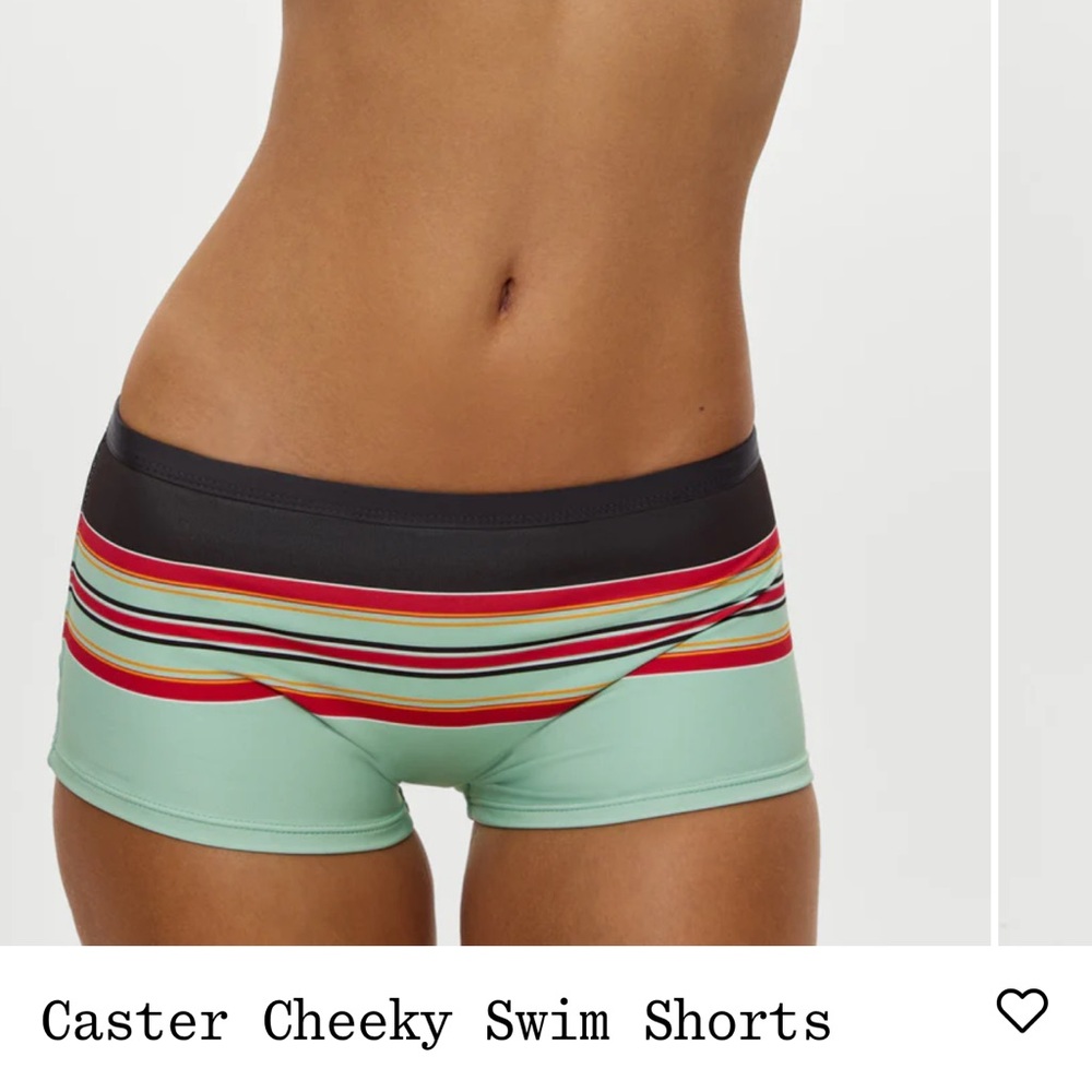 Frankie's Bikinis Caster Cheeky Swim Shorts - small NWT